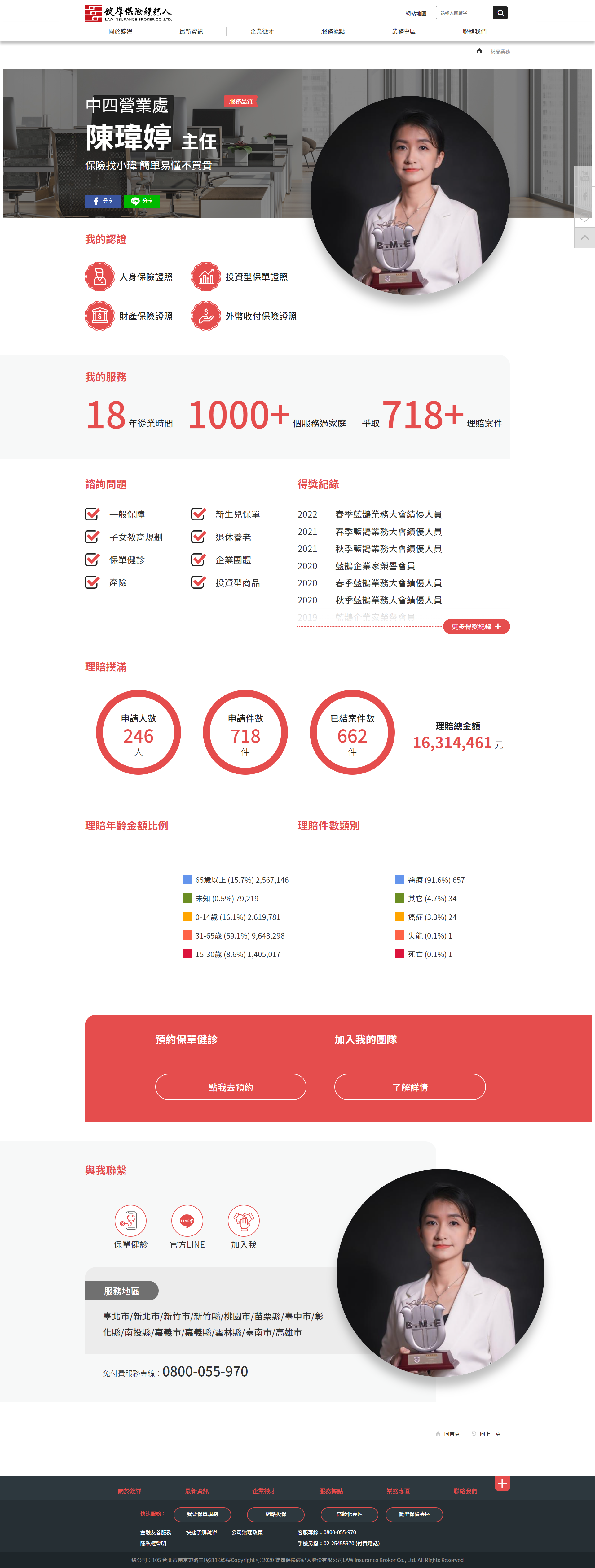 錠嵂保險經紀人個人頁面